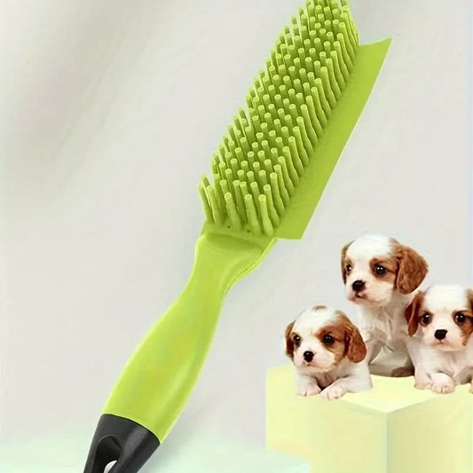 Rubber Grooming Brush | Suitable for dog bathing, massage, and efficient cleaning.