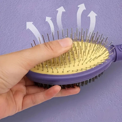 Double-sided pet grooming comb, suitable for grooming cat and dog fur.