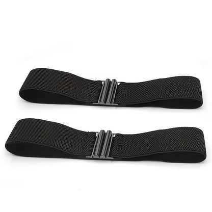 1pc Women'S Black Elastic Waist Belt