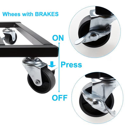 Heavy-duty mobile plant stand with locking casters
