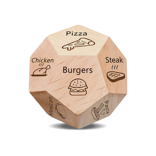 Solid Wood Food Dice (Pack of 1)