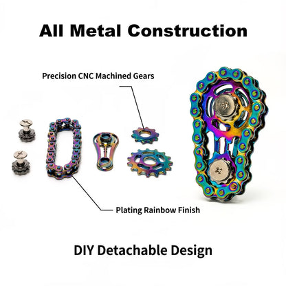 Bicycle chain fidget spinner